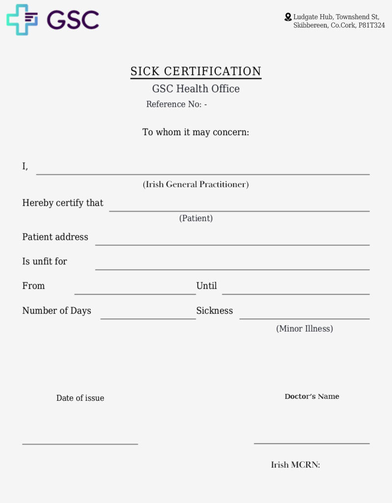 sick certification form
